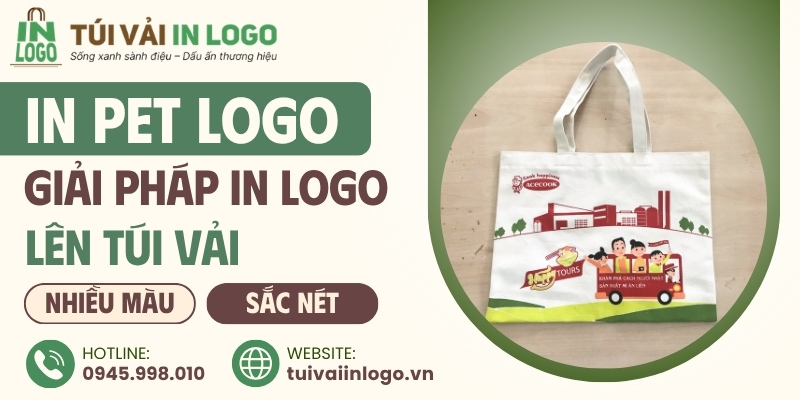 Tìm hiểu về kỹ thuật in PET logo lên túi vải quà tặng nhiều màu, sắc nét