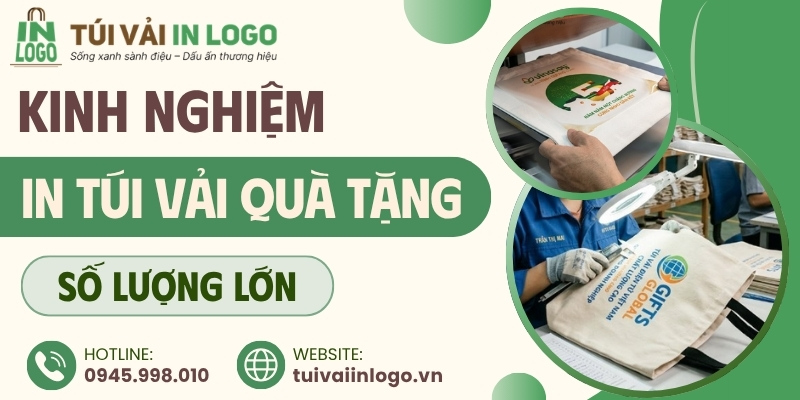 Top 5 kinh nghiệm đặt in túi vải quà tặng số lượng lớn cho doanh nghiệp