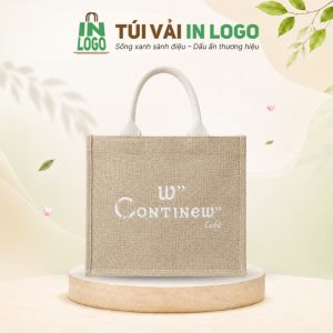 Túi xách vải đay quà tặng thêu logo họa tiết trơn VĐ-10